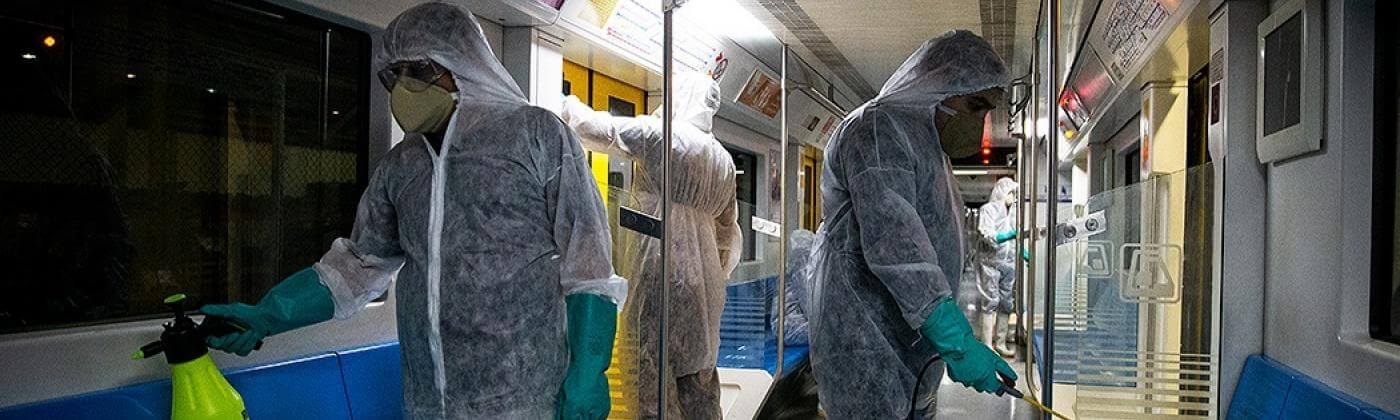 disinfection tehran subway