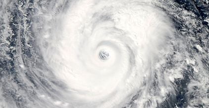 Satellite image of a hurricane