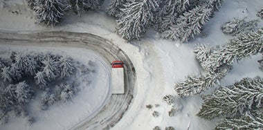 frozen road