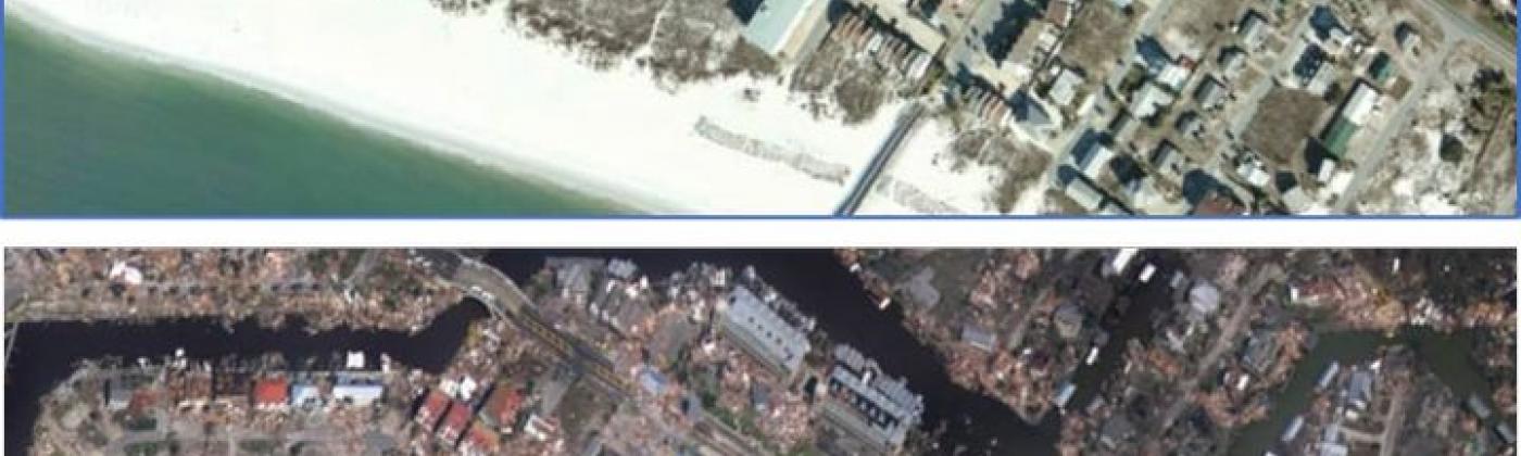 Mexico Beach before after