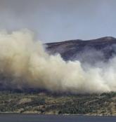 Forest fire near Peachland, British Columbia
