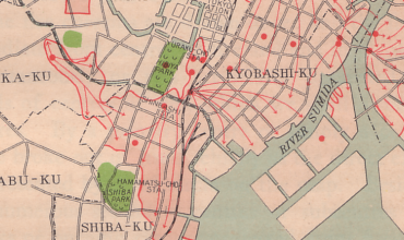 Great Kanto Earthquake - map of Tokyo