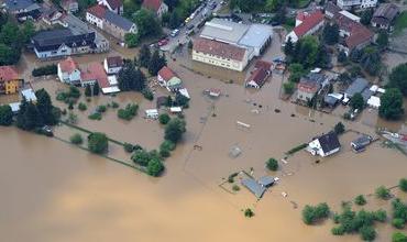 Flooding in Thieschitz, Germany