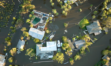 Flooded houses in Florida after Hurricane Ian